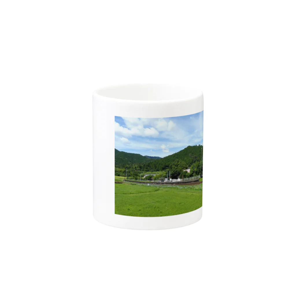 だるまの山の中の秘境駅 Mug :other side of the handle