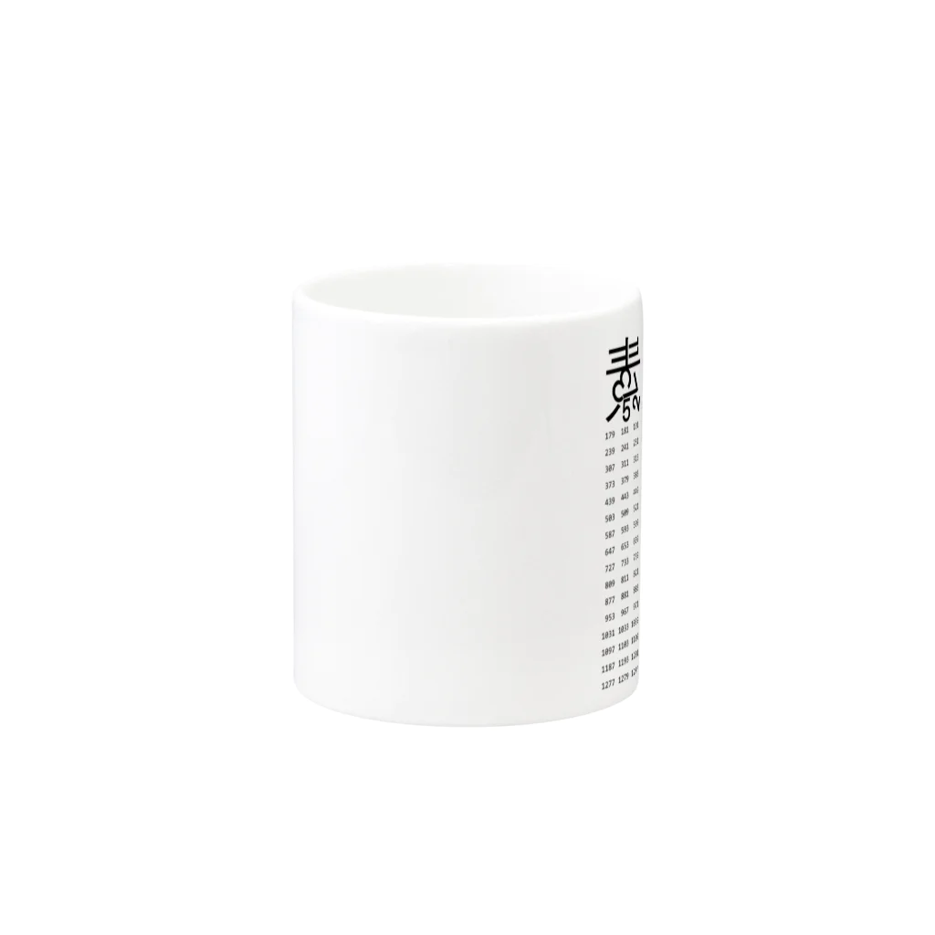素数屋の素数とロゴ Mug :other side of the handle