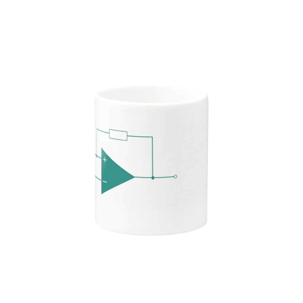 e-シャツの発散中カップ Mug :other side of the handle