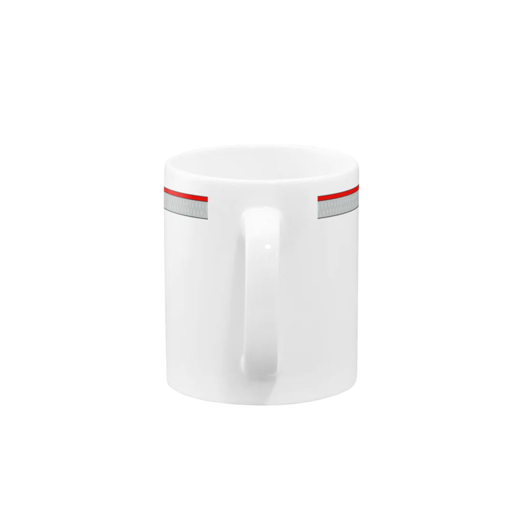 みゃみゅみぇっみょ（バスケット）のフチdeダンク　レッド（バスケットボール） Mug :handle