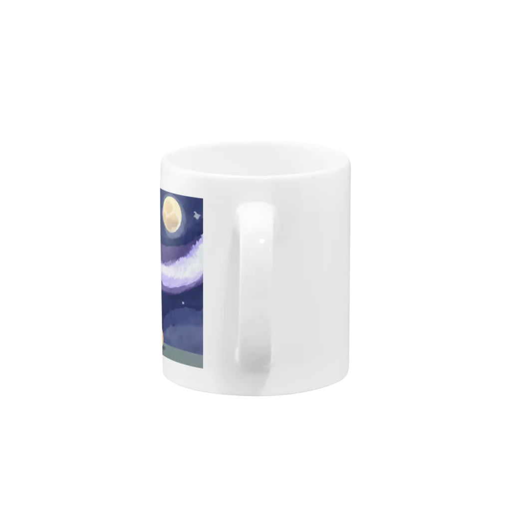 コーギーライフのお月見コーギー Mug :handle