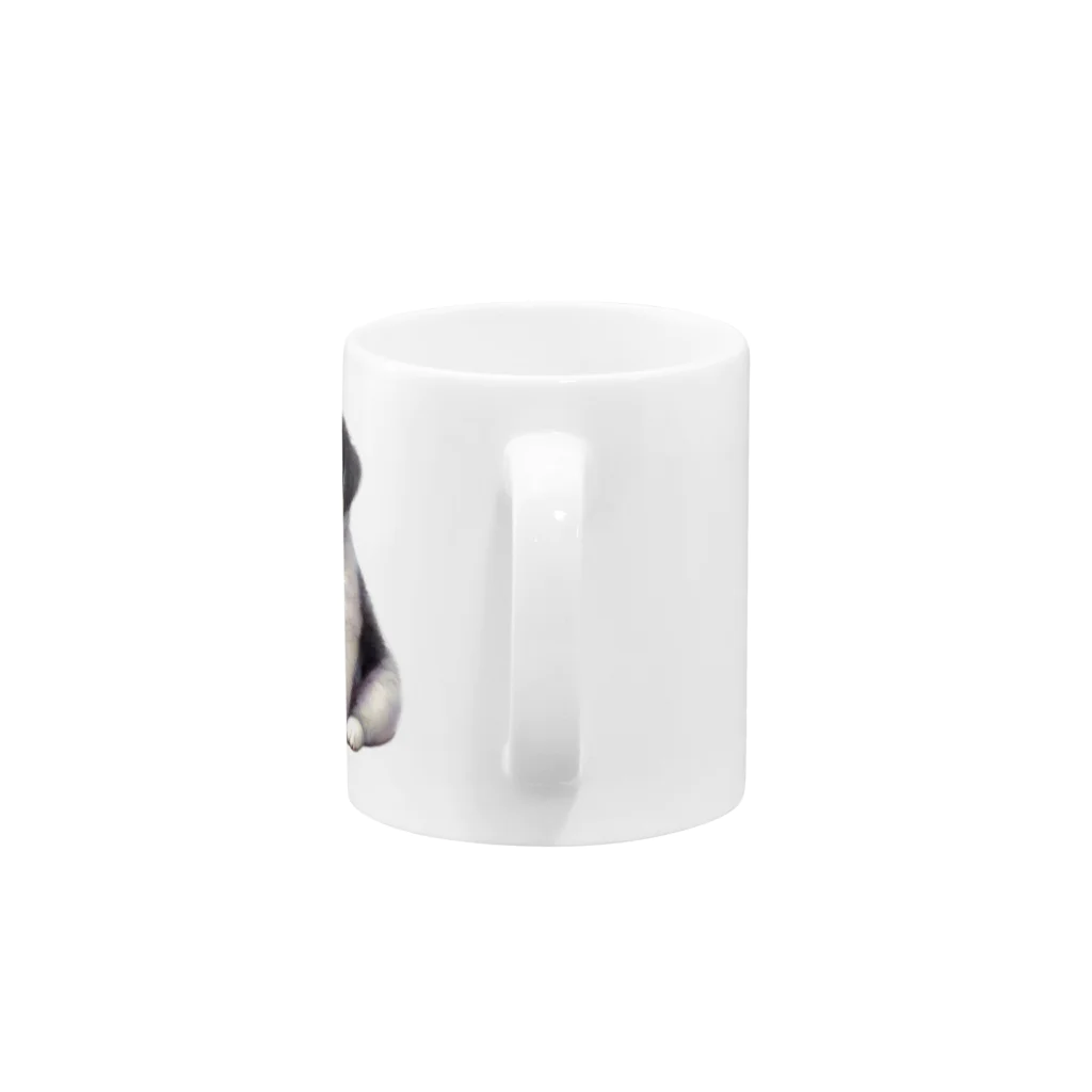 pondLeisurelyの愛らしい子犬 Mug :handle