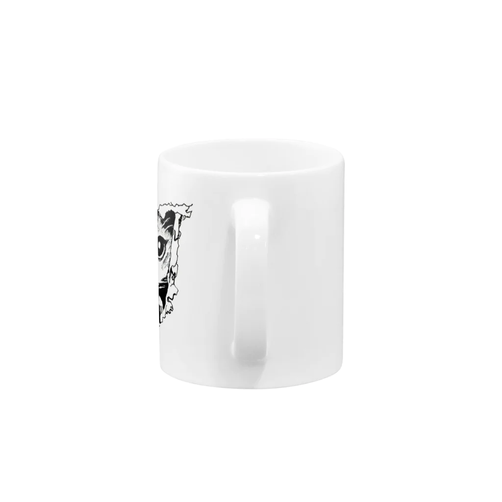 おかか工房のみてるねこ Mug :handle