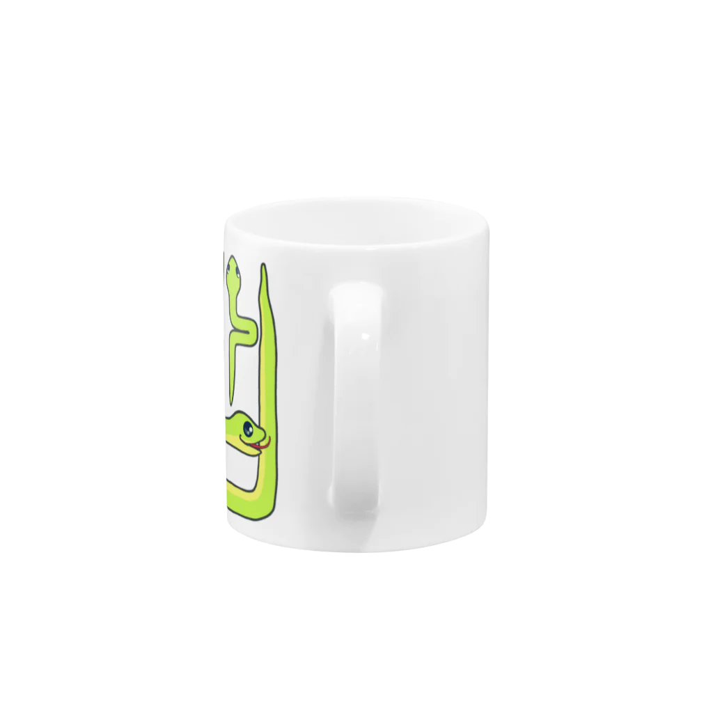 LalaHangeulの蛇さん(뱀)  ハングルデザイン Mug :handle