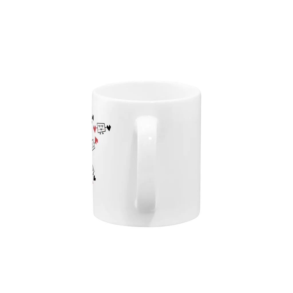 かまたクリーニング SUZURI支店の鳥になれなかったTV：画伯オリジナル Mug :handle