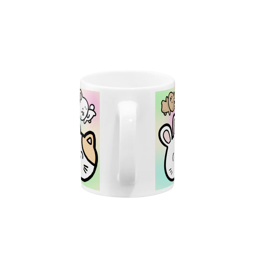 ふわとろ火薬のはぴはぴです ロング Mug :handle