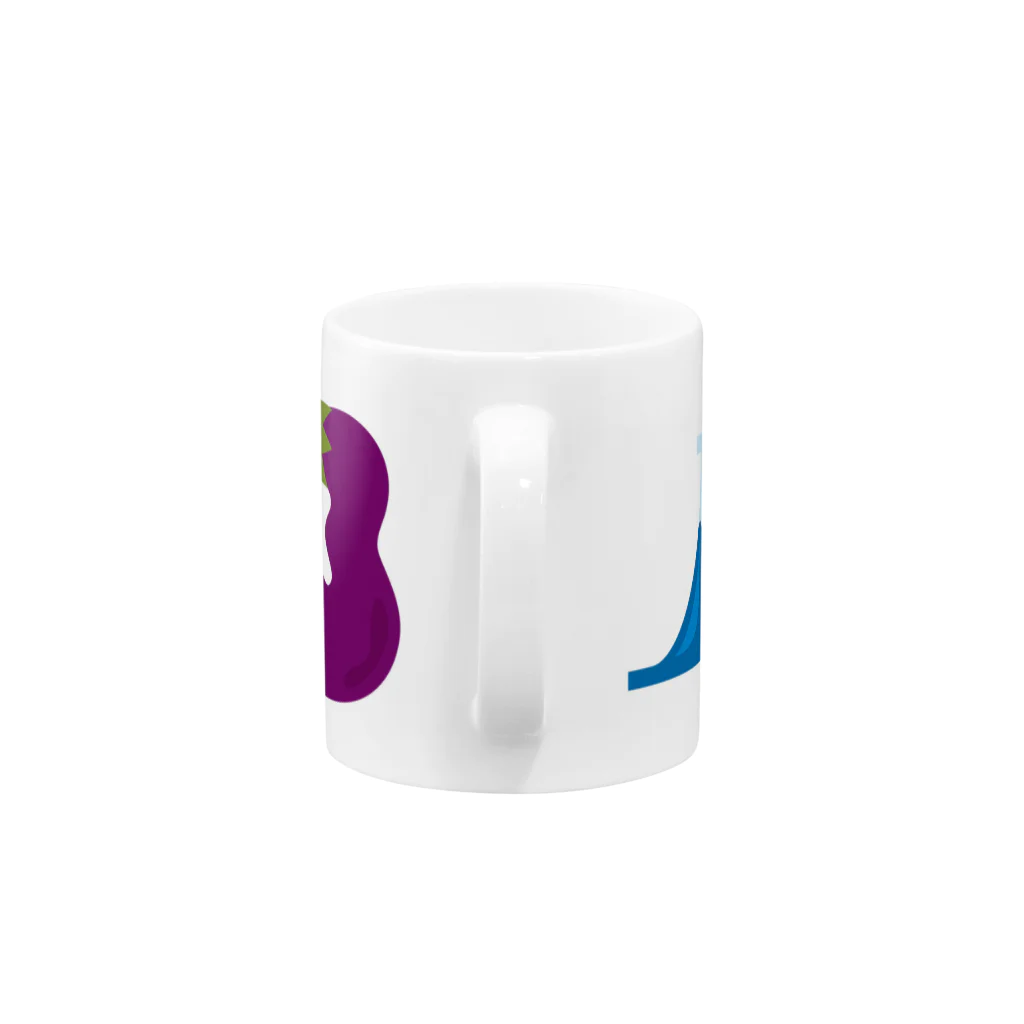 無彩色デザイン販売所の初夢 / 一富士二鷹三茄子 Mug :handle