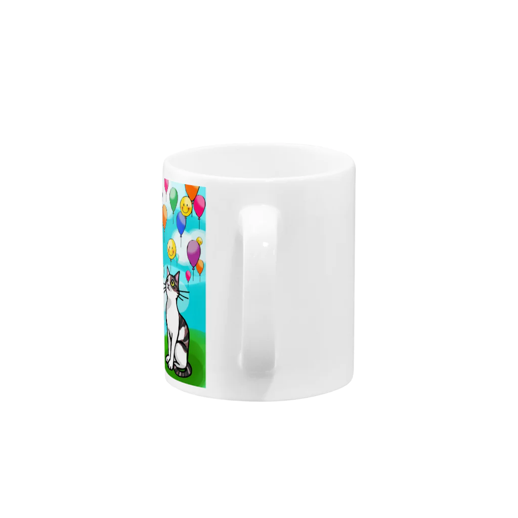 analogqueenのDreaming balloons Mug :handle