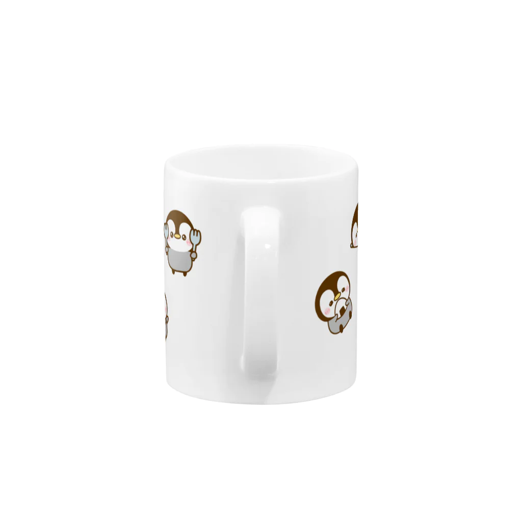 ぴよたぬきのぺんぺんがいっぱい！ Mug :handle