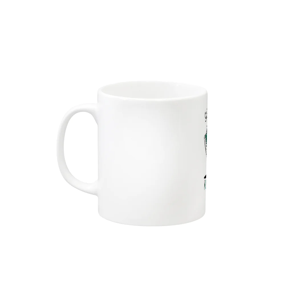HIRA？の「く」は「くつした」と「くつ」の「く」！ Mug :left side of the handle