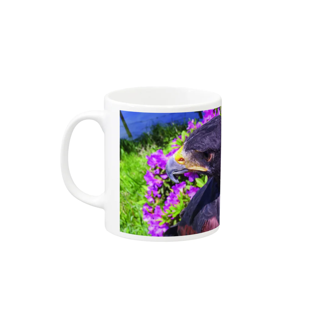 リスの【アイリス】花 Mug :left side of the handle