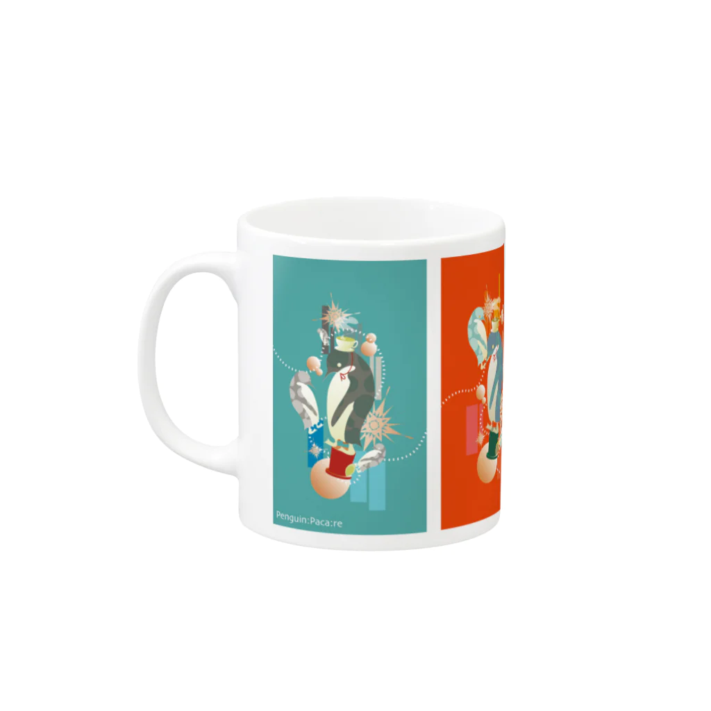 ペンギンパカリのTeaTime（4ペンギン） Mug :left side of the handle