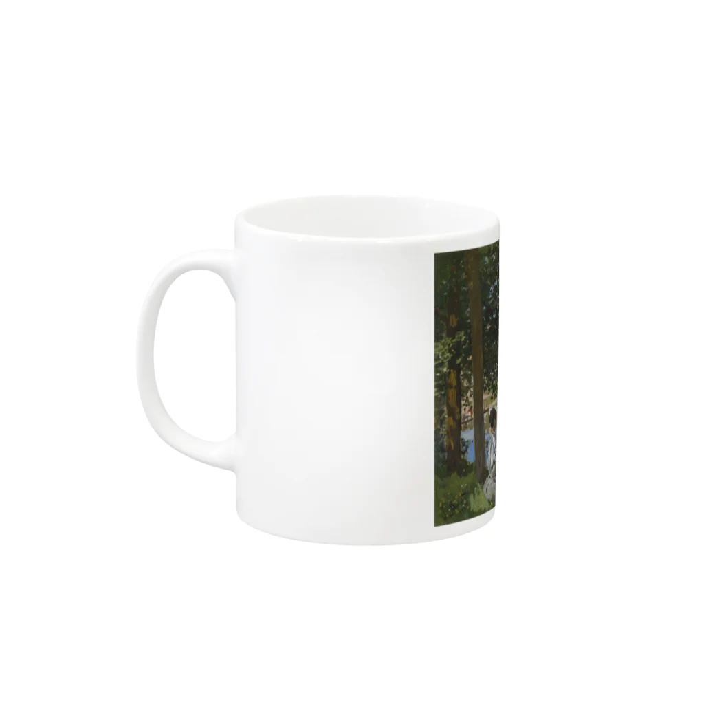 SONOTENI-ARTの004-019　クロード・モネ　『セーヌ河岸、ベンヌクール』　マグカップ Mug :left side of the handle