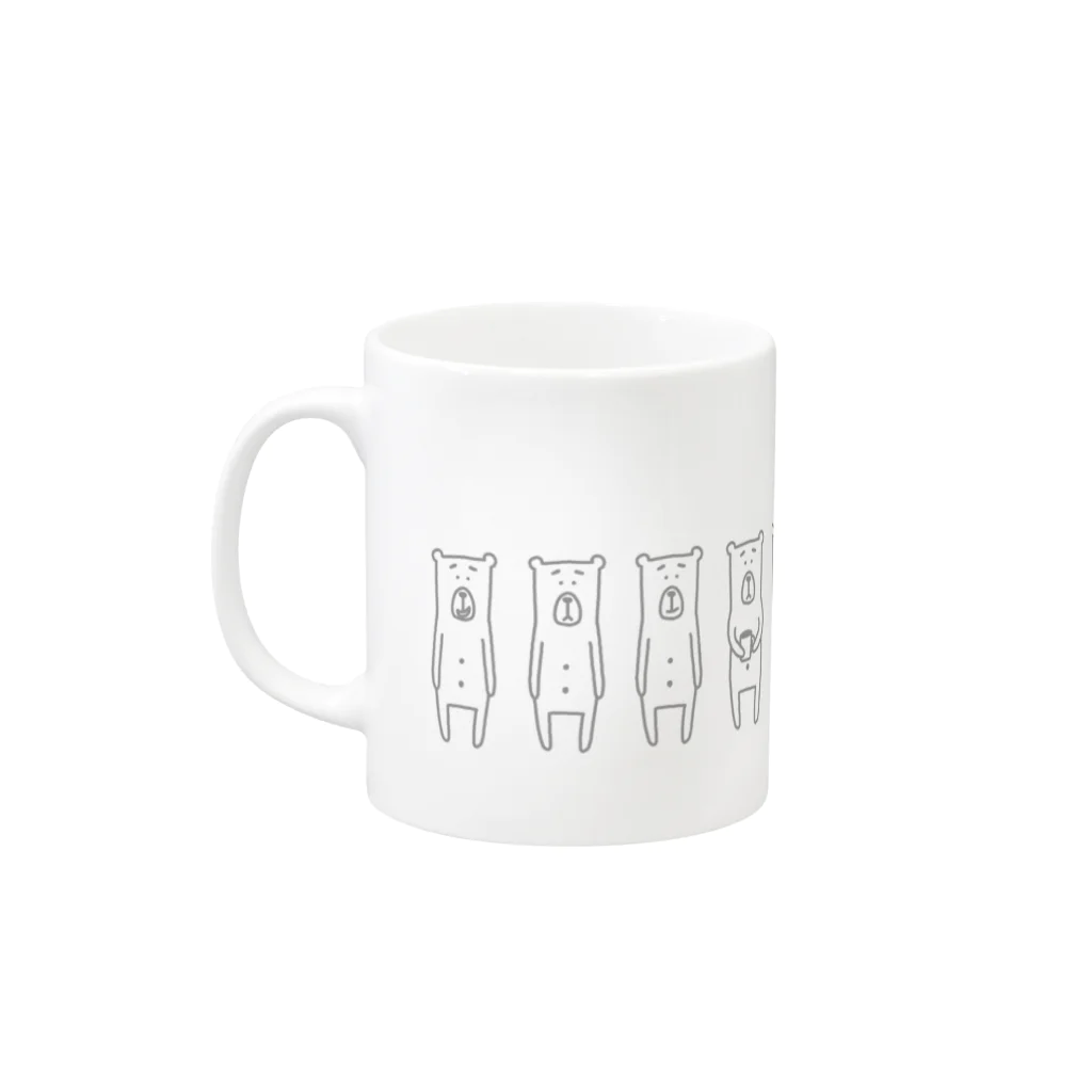 N's  work..のくまおさん　マグカップ Mug :left side of the handle