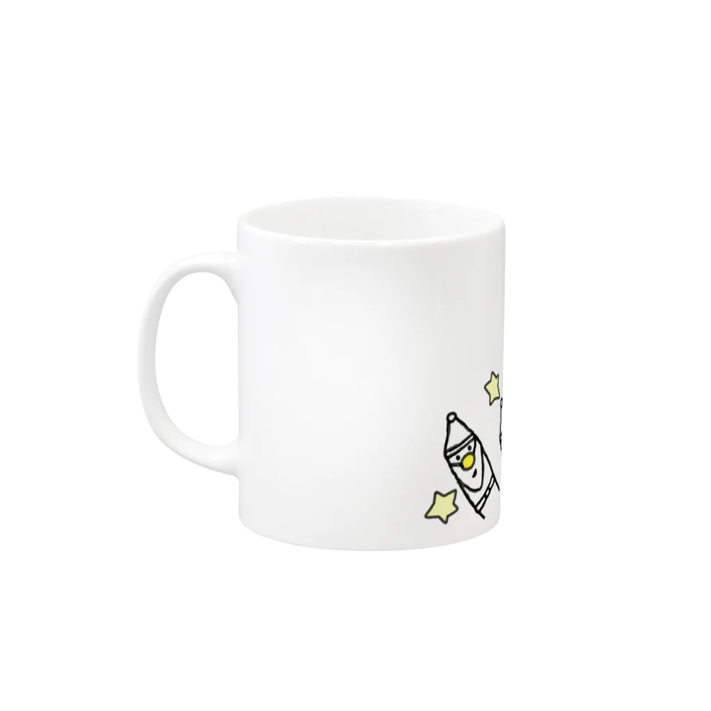 ろーずべらにゅうのななめなサンタ02 Mug :left side of the handle
