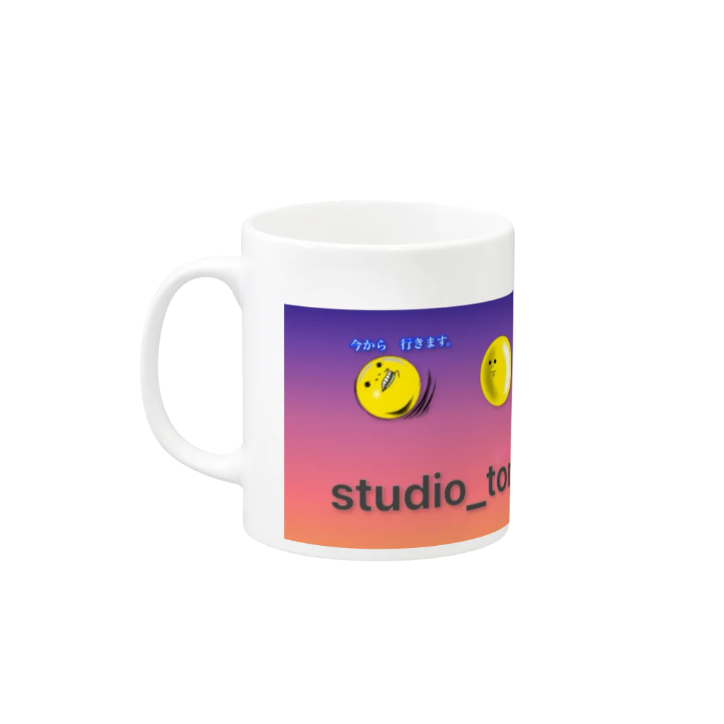 studio_toraのスーパームーン太郎（4体ver.） Mug :left side of the handle