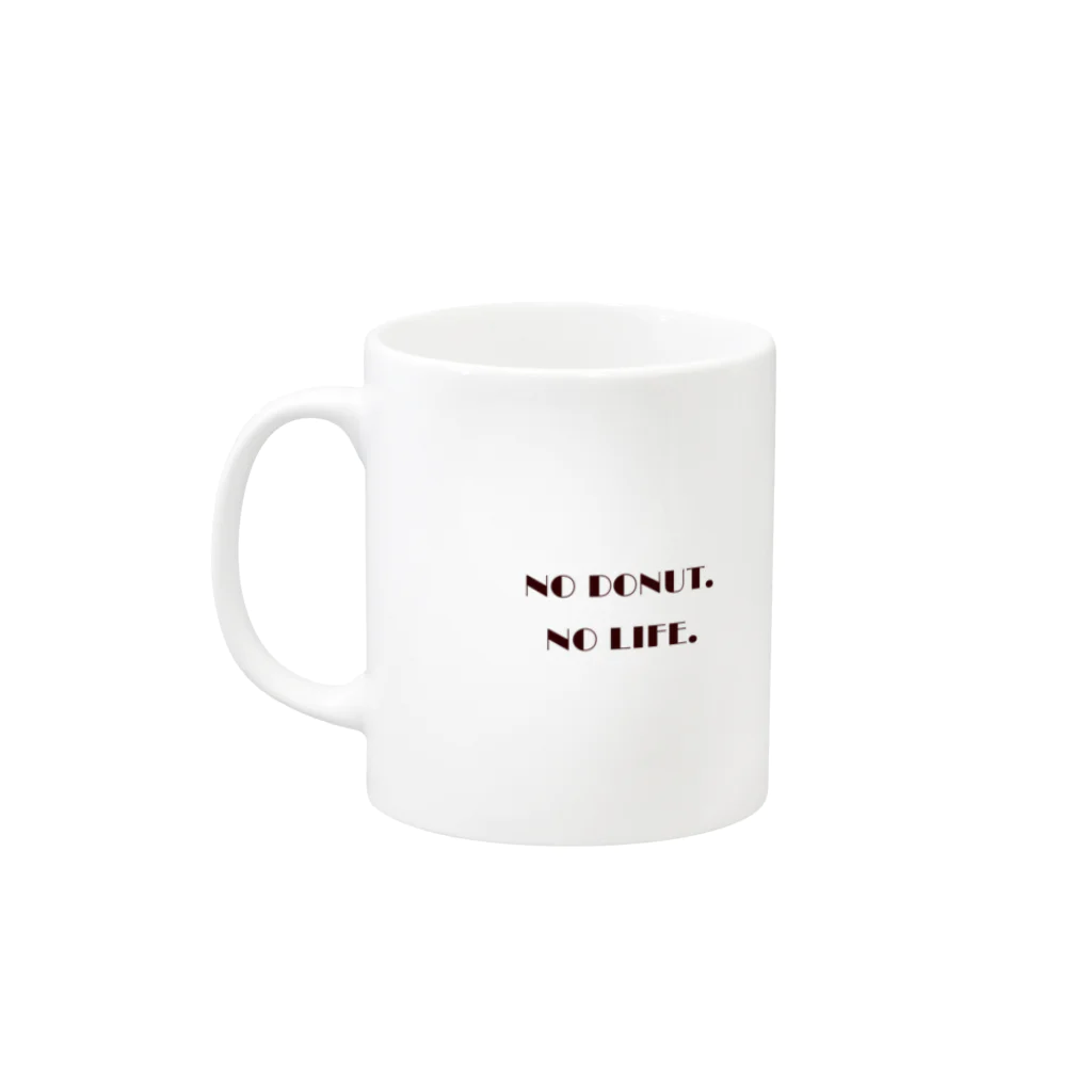 松洋堂/SYOYODO　SUZURI店の【ドーナツ倶楽部】オリジナルグッズ Mug :left side of the handle