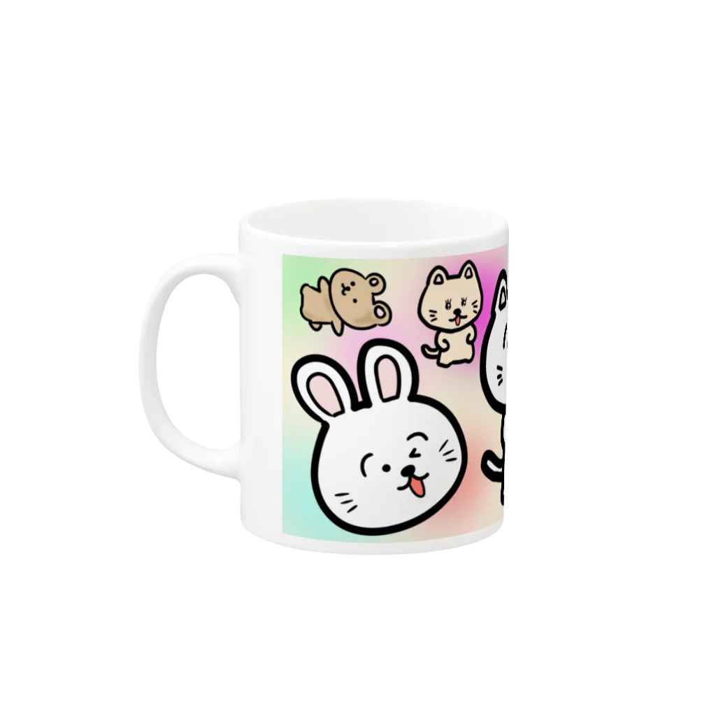 ふわとろ火薬のはぴはぴです ロング Mug :left side of the handle