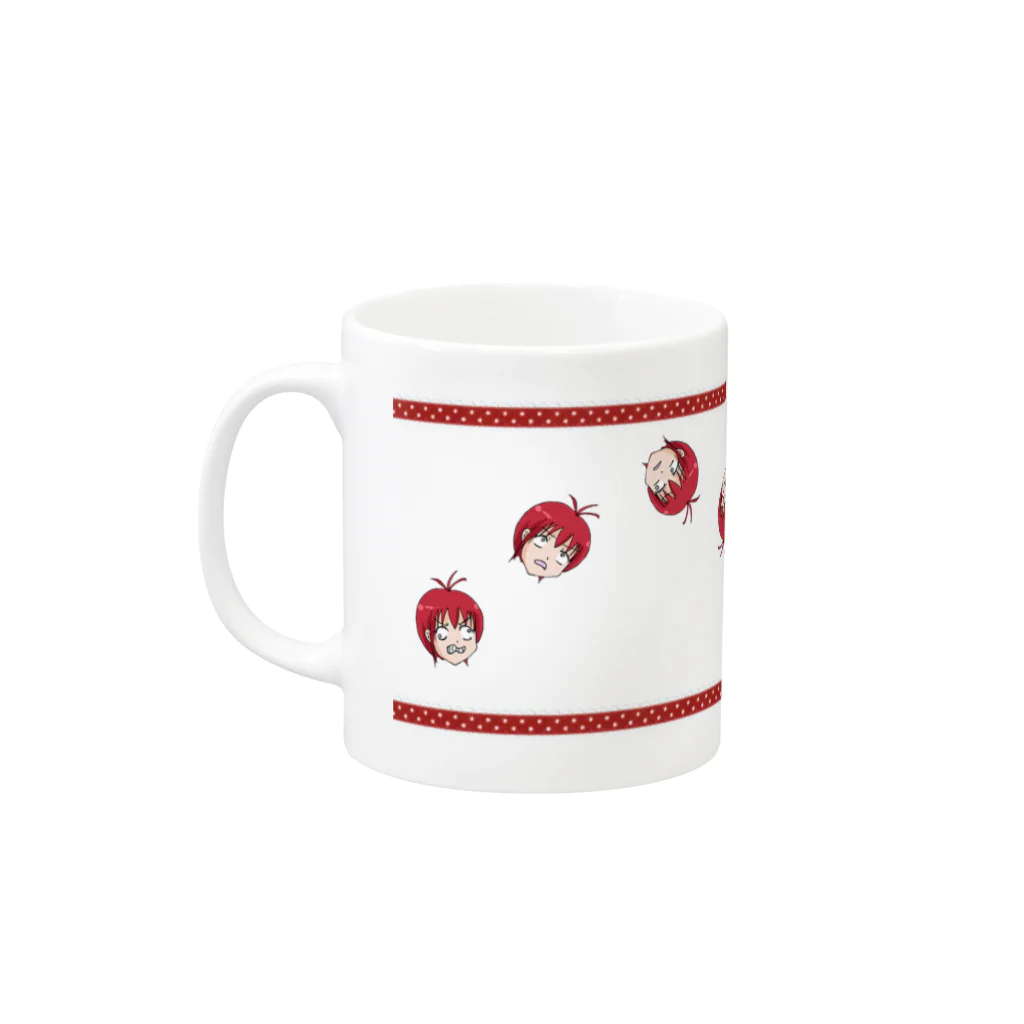 kuragemioの回転するトマト Mug :left side of the handle