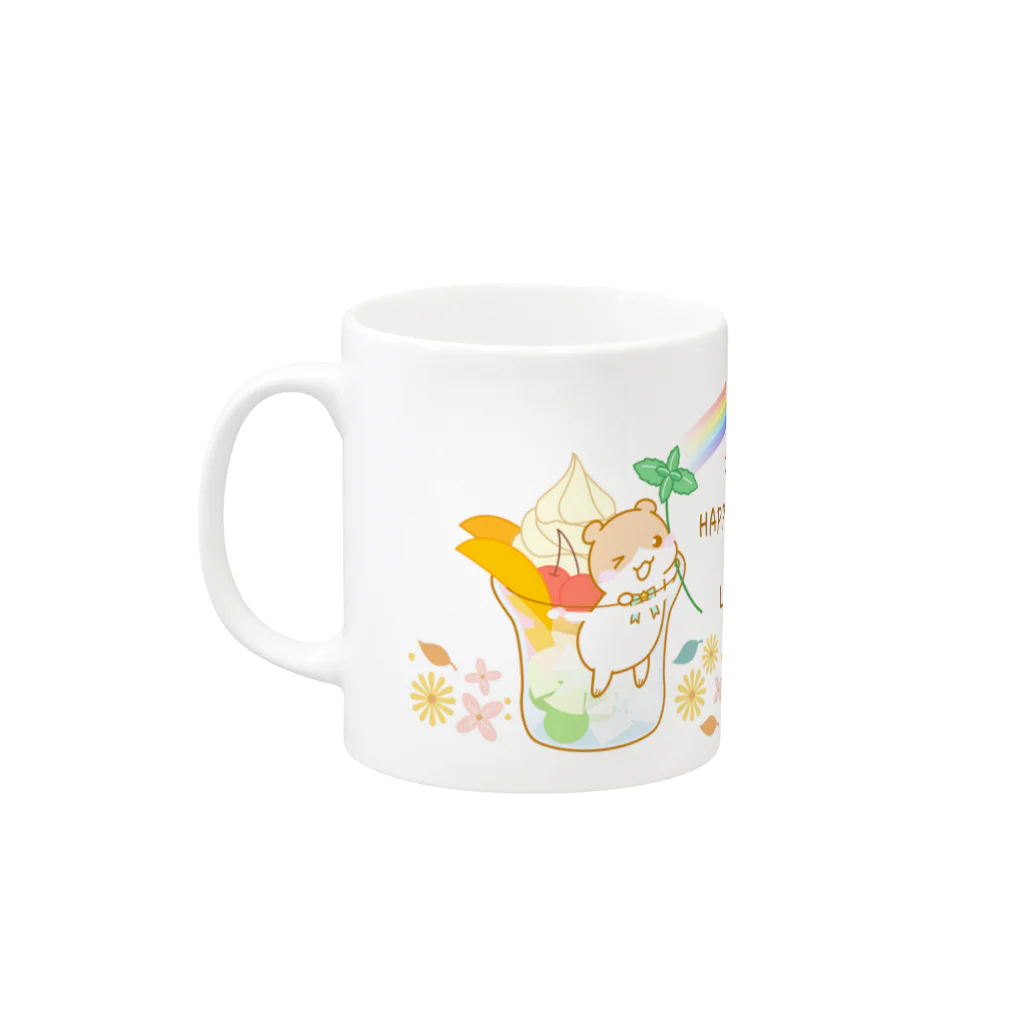 ピッフィーの株式投資Diary@🇺🇸🇨🇳SoftBank group stockのピッフィー＆パッピィー Mug :left side of the handle