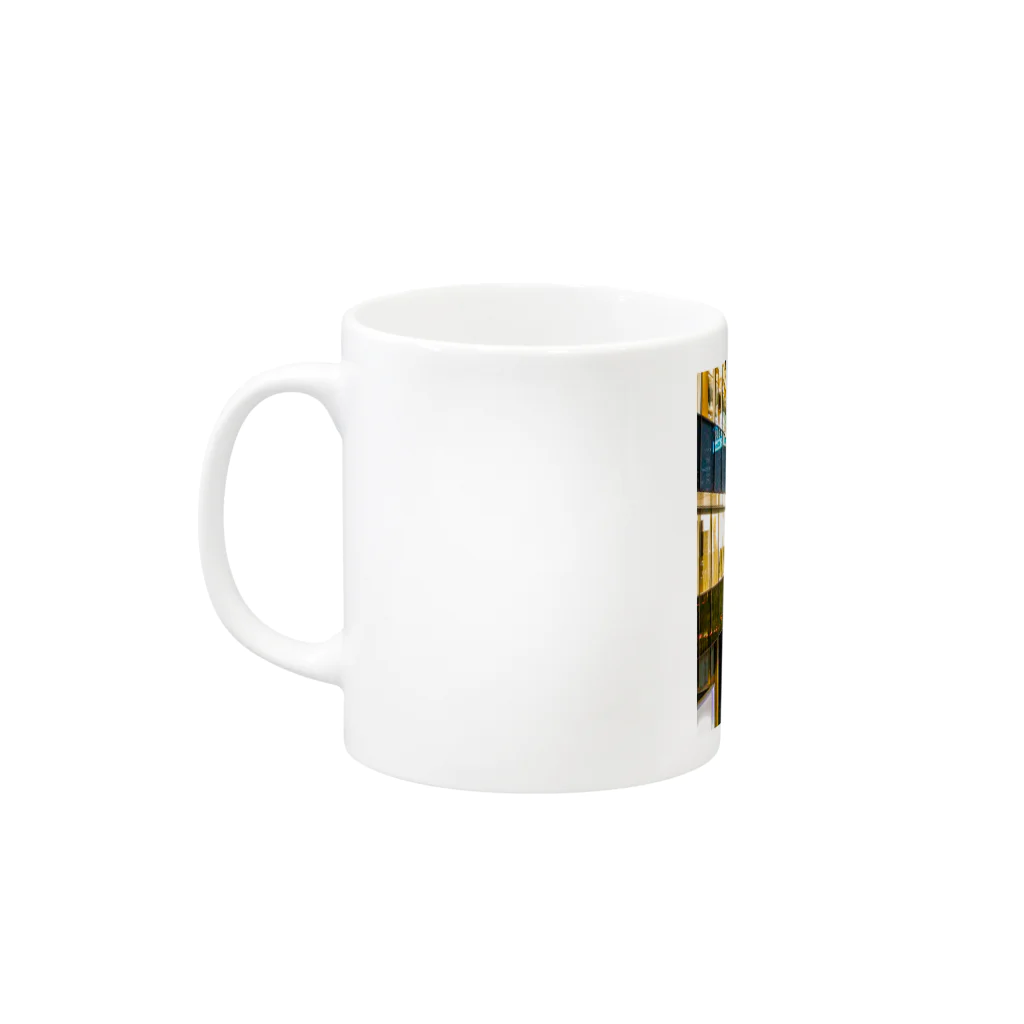 漣帽商店の渋谷の夜景 Mug :left side of the handle