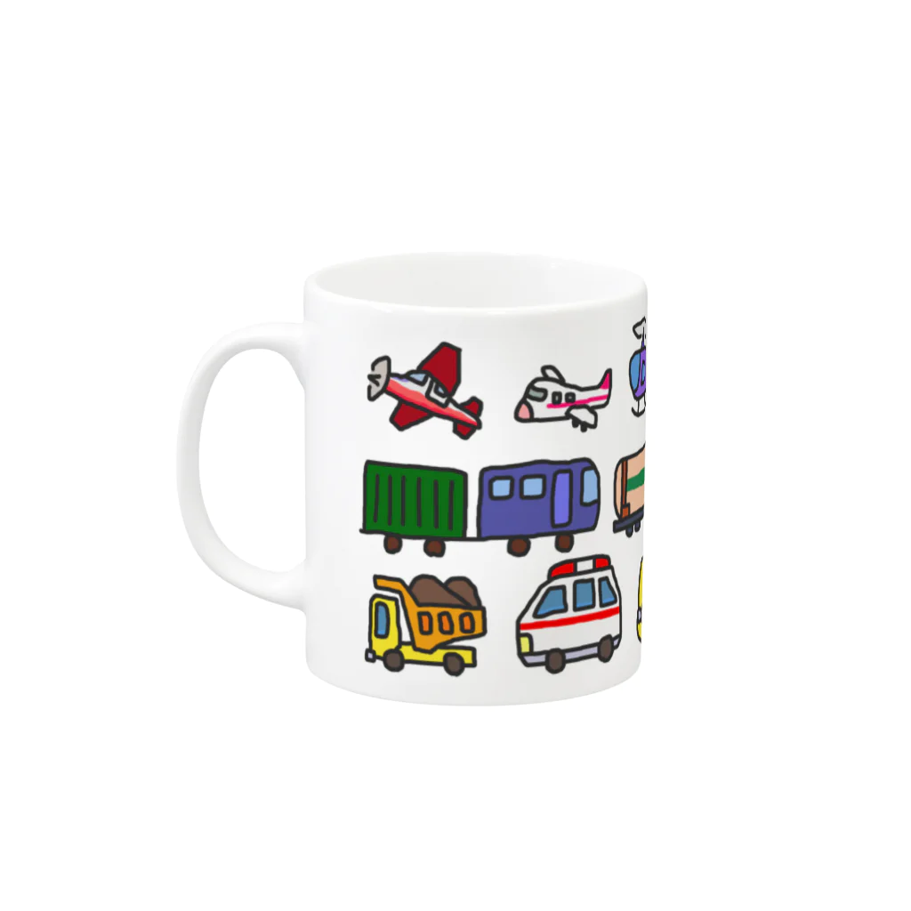 materialize.jpののりものだいずかん Mug :left side of the handle