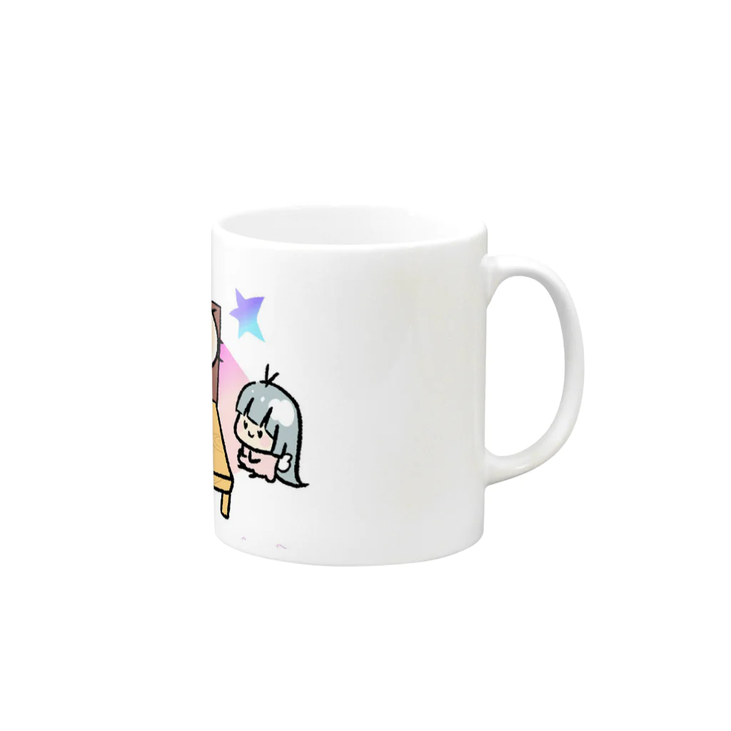 はーちゃん商店のみんなで食べるとおいしいね Mug :right side of the handle