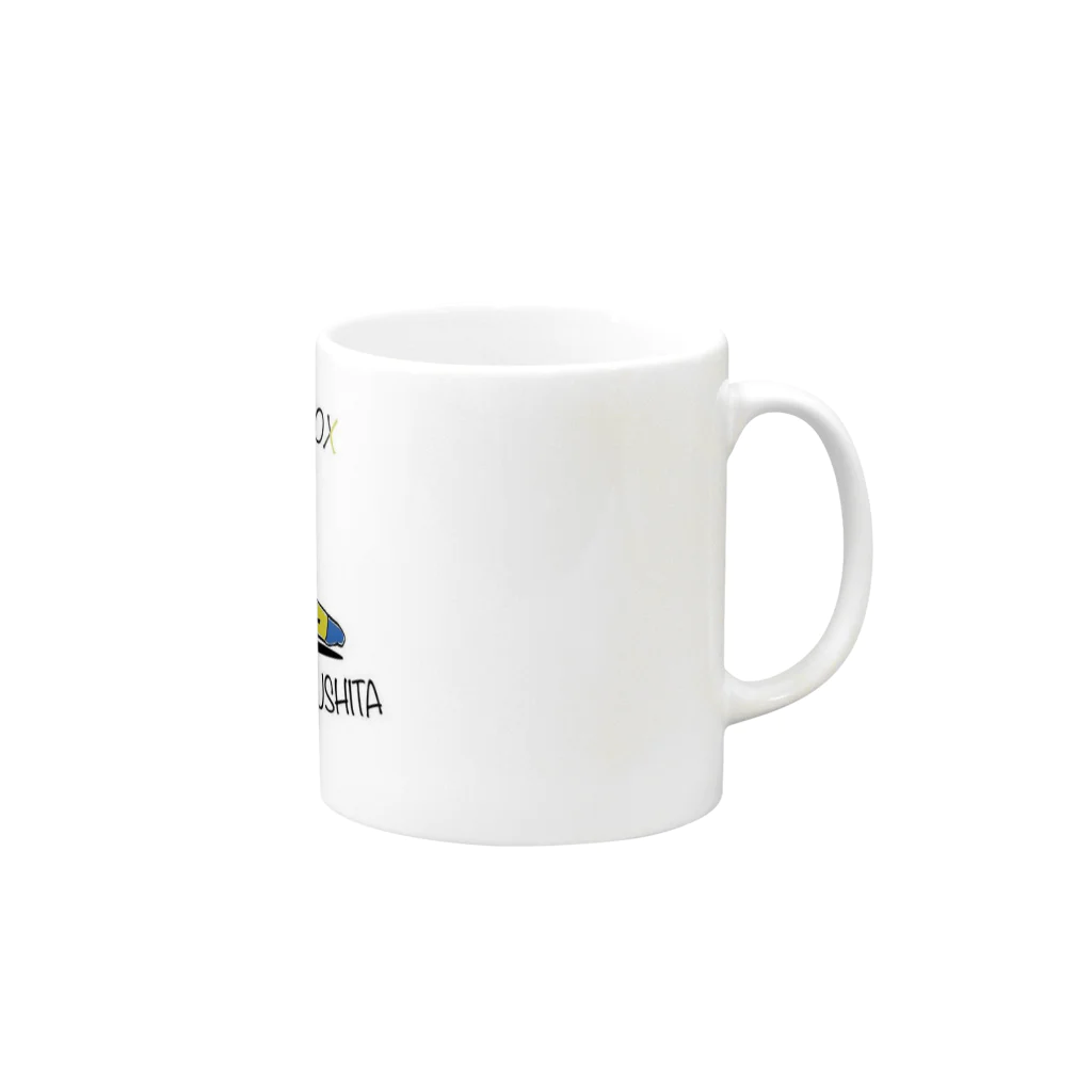 HIRA？の「く」は「くつした」と「くつ」の「く」！ Mug :right side of the handle