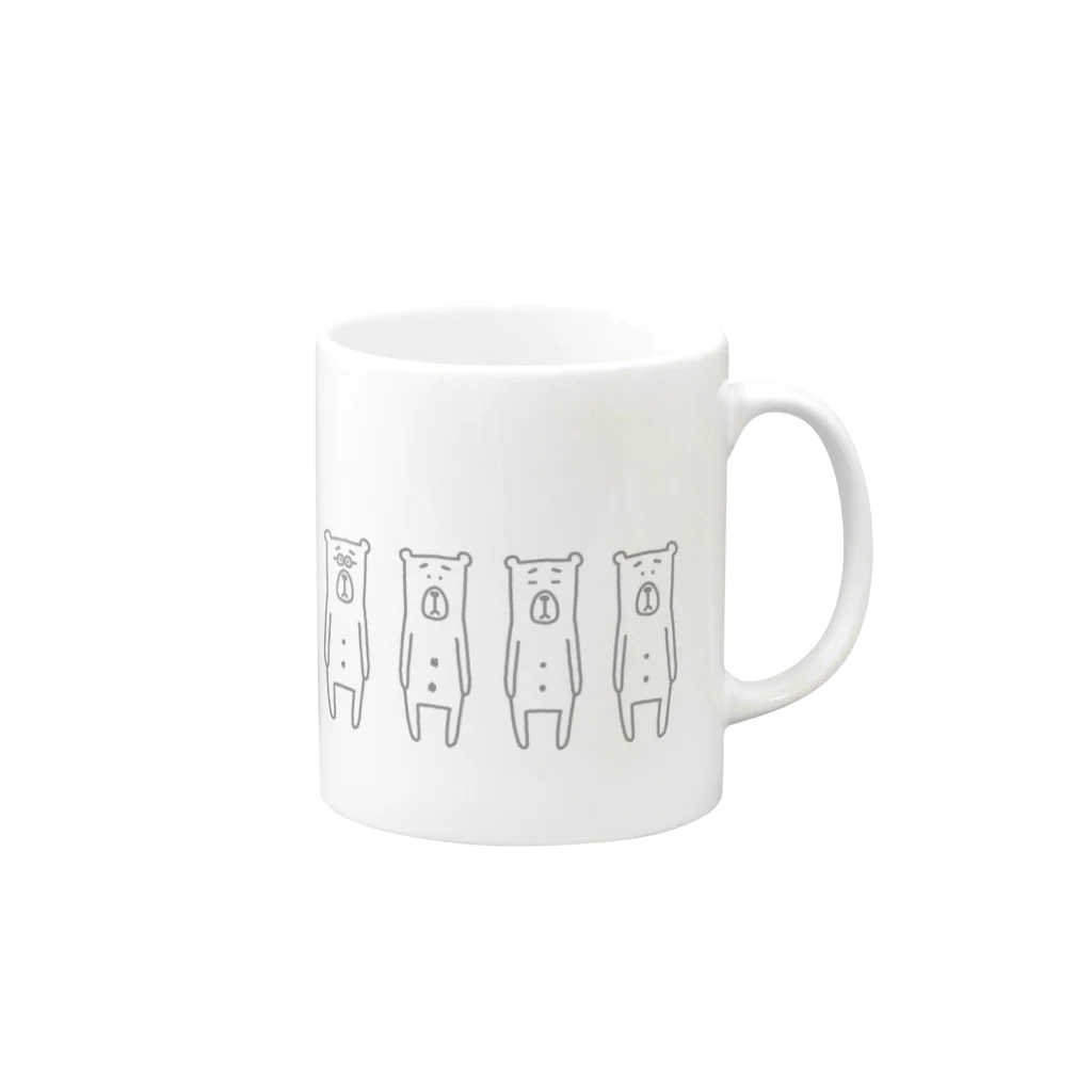 N's  work..のくまおさん　マグカップ Mug :right side of the handle