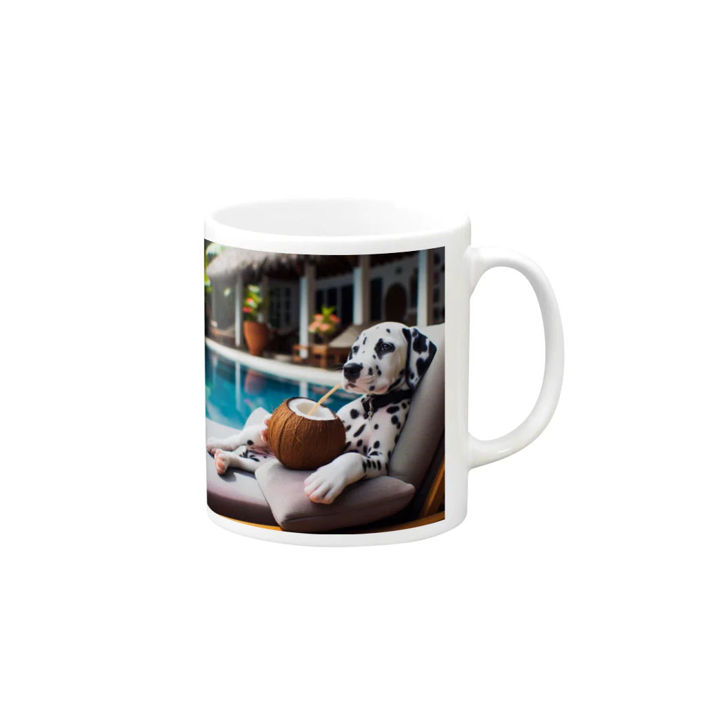 petssのダルメシアン Mug :right side of the handle