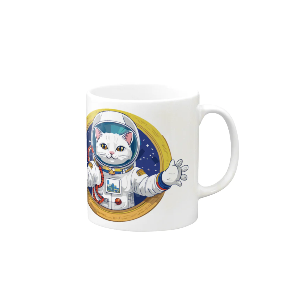 maronchiro55の宇宙猫Kurumi Mug :right side of the handle