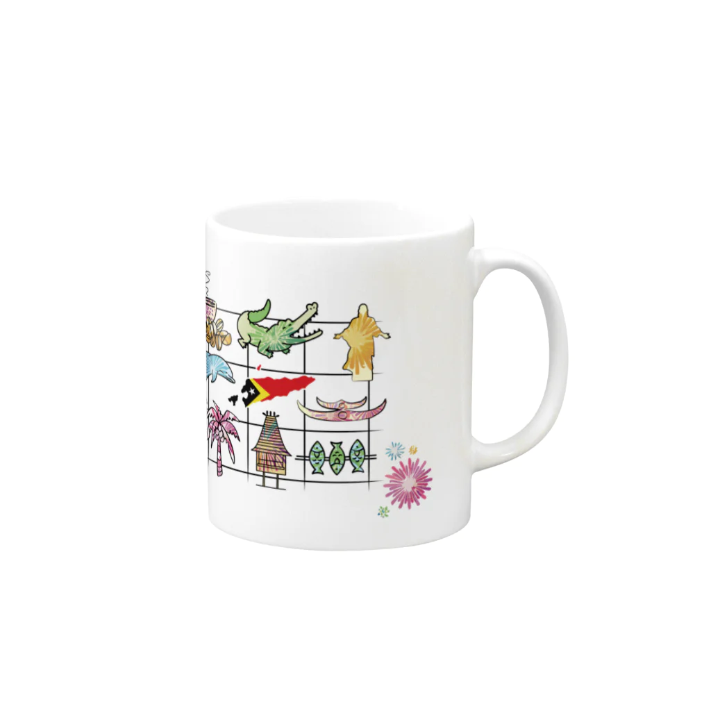 SHARETLの知られざる南国｜東ティモールの暮らしデザインマグ Mug :right side of the handle
