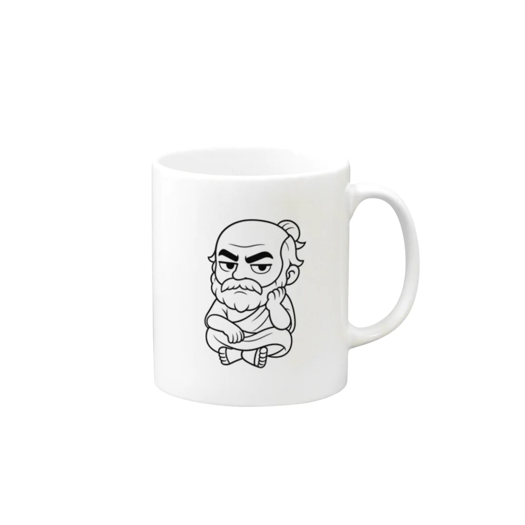 ゆるソクラテスの日常のゆるソクラテス Mug :right side of the handle