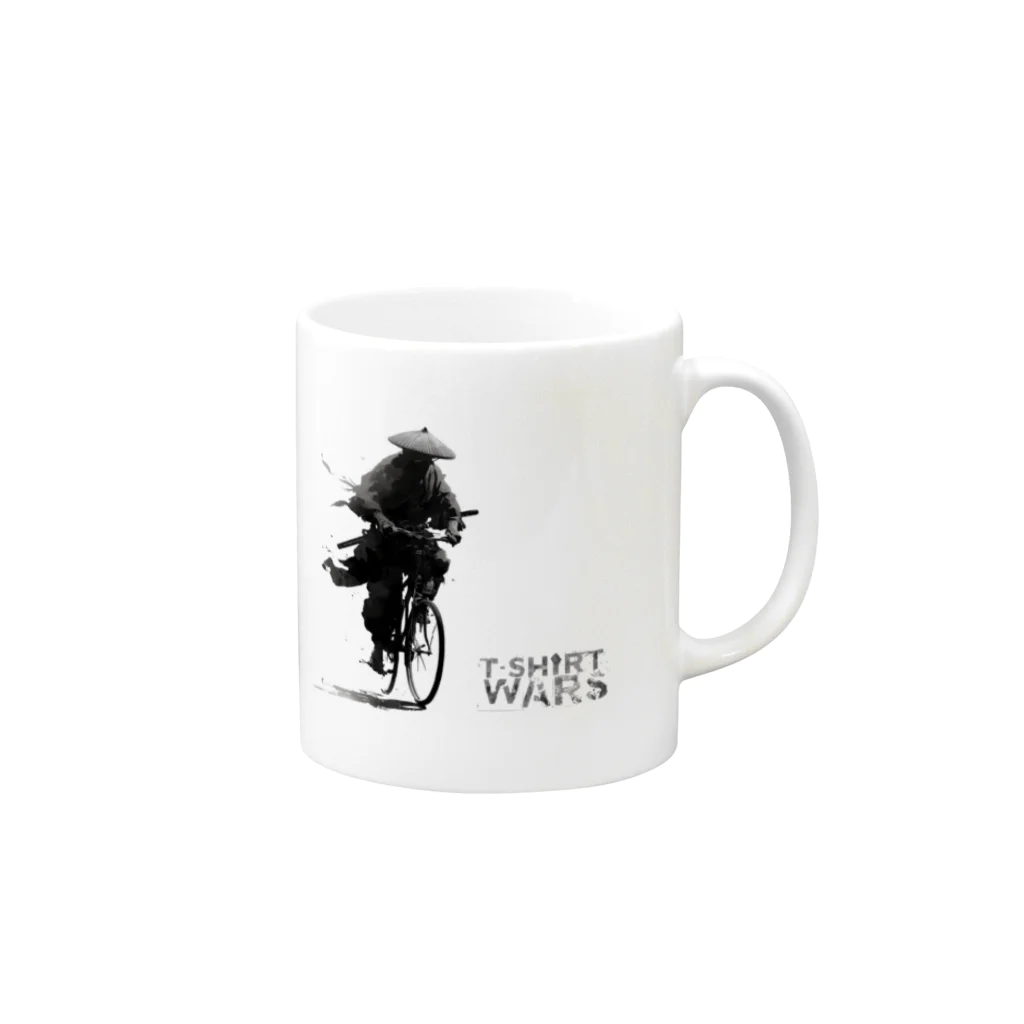 T-shirt Wars STORE (AI Creator)の自転車浪人 Mug :right side of the handle