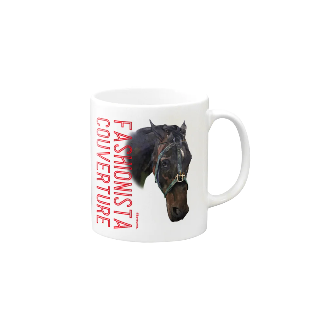 Loveuma. official shopのFashionista Couverture by Tomina farm Mug :right side of the handle
