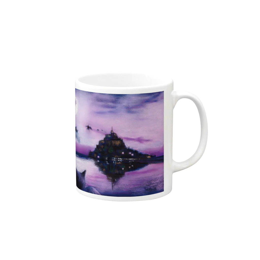 tokittyのモンサンミッシェルへの帰還 Mug :right side of the handle