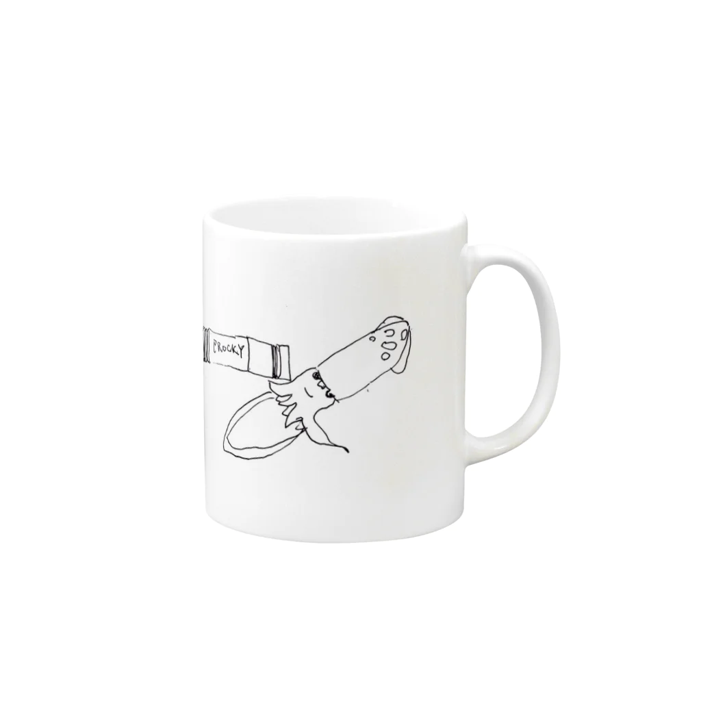109さんの父の落書きシリーズ Mug :right side of the handle