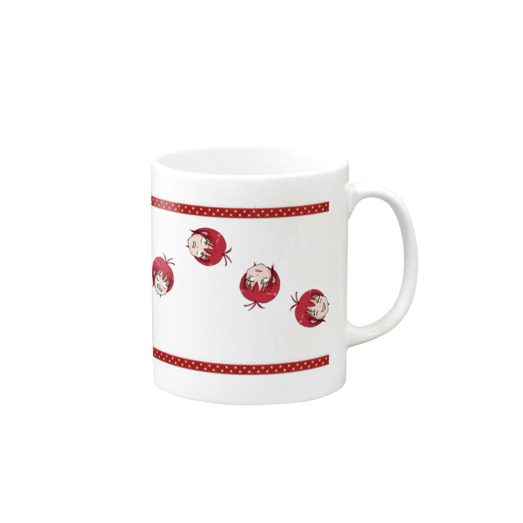 kuragemioの回転するトマト Mug :right side of the handle