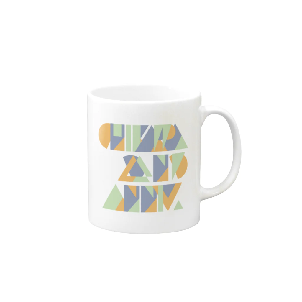 チカッパのチカッパ2周年てきなやつ Mug :right side of the handle