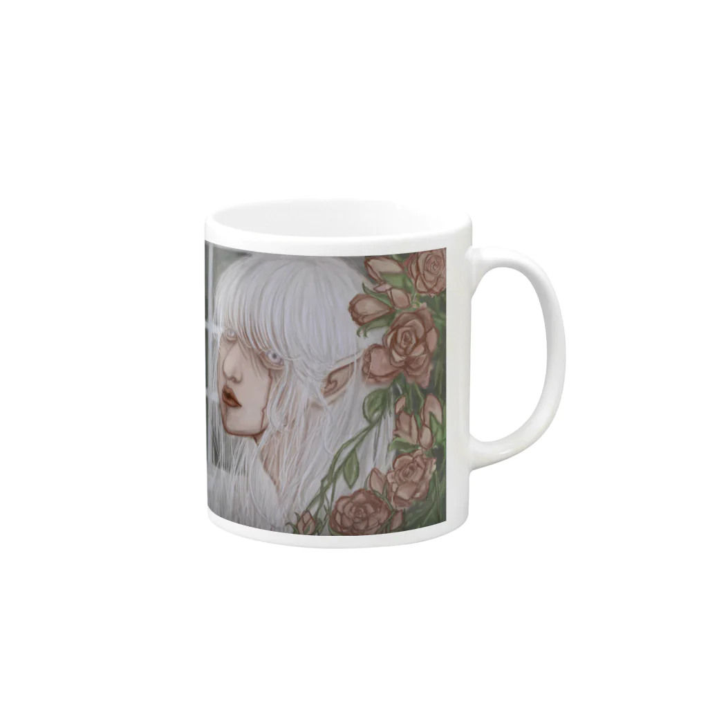 りりちのエルフ Mug :right side of the handle