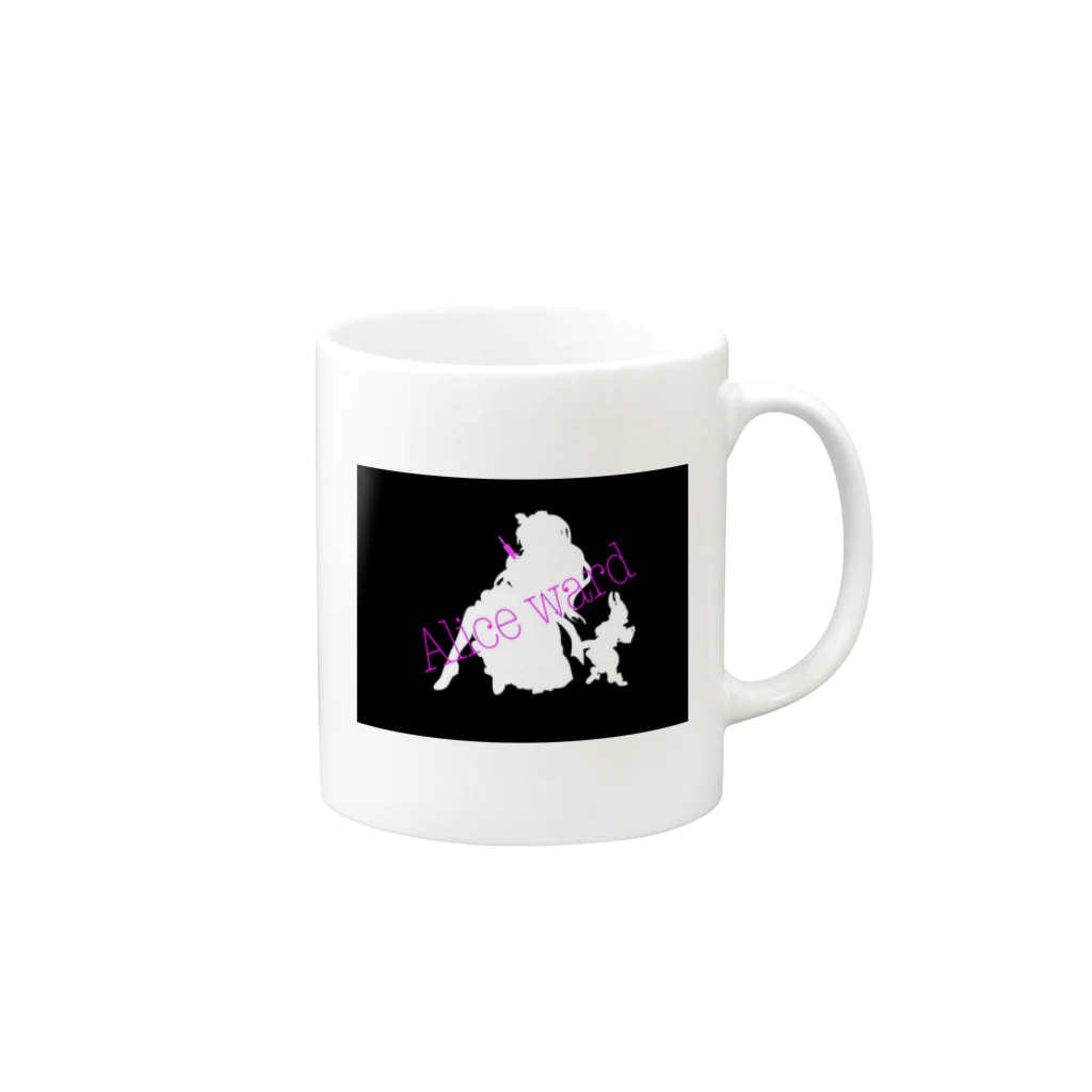 アリス病棟雑貨店のアリス病棟 Mug :right side of the handle