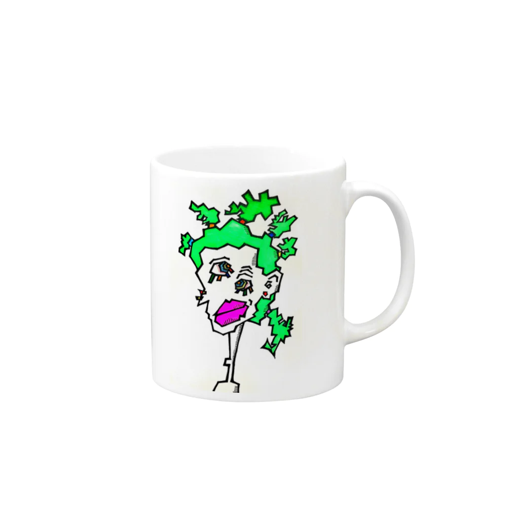 心があったかくなってしまう前にのとりあえずお茶飲みな。 Mug :right side of the handle