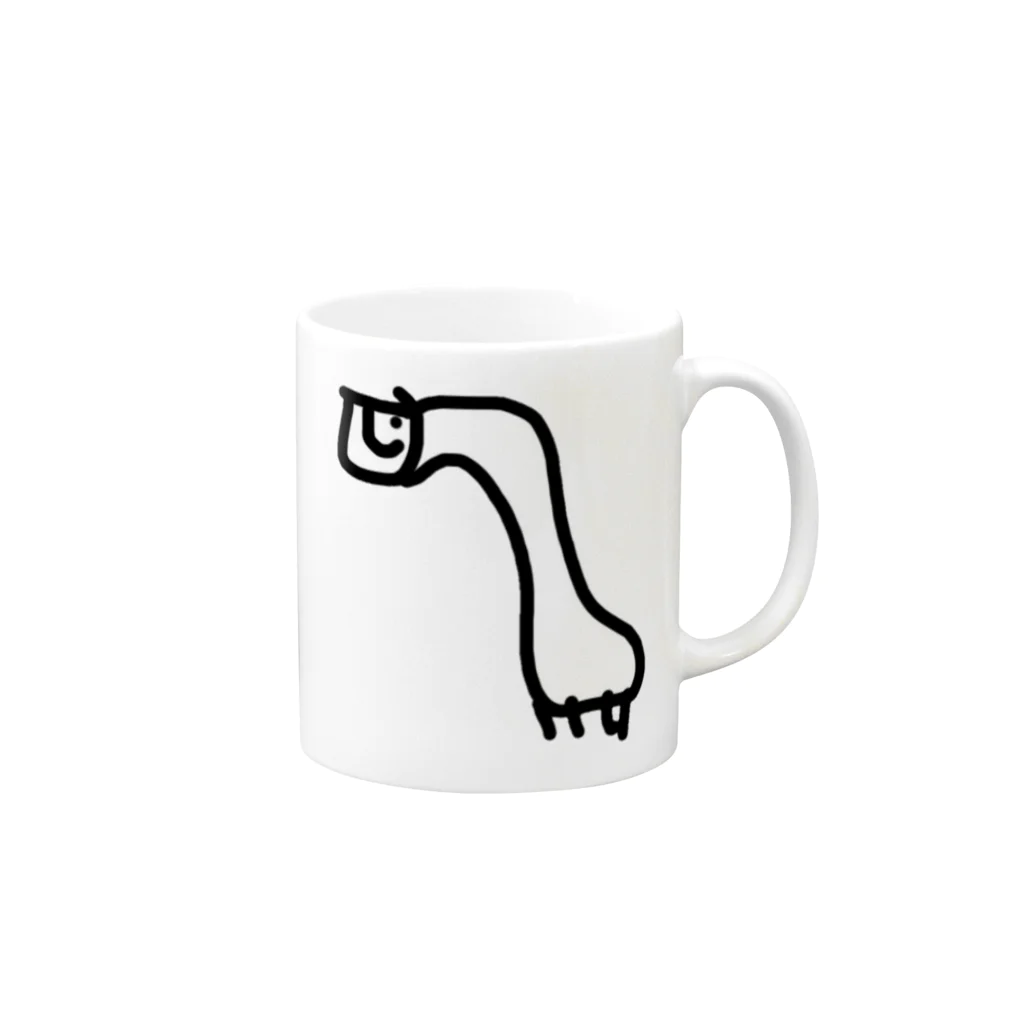sasaguchidouのへびきりん Mug :right side of the handle