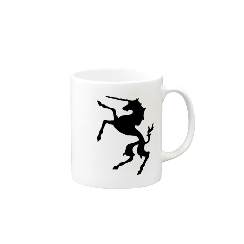 stereovisionのユニコーン Mug :right side of the handle
