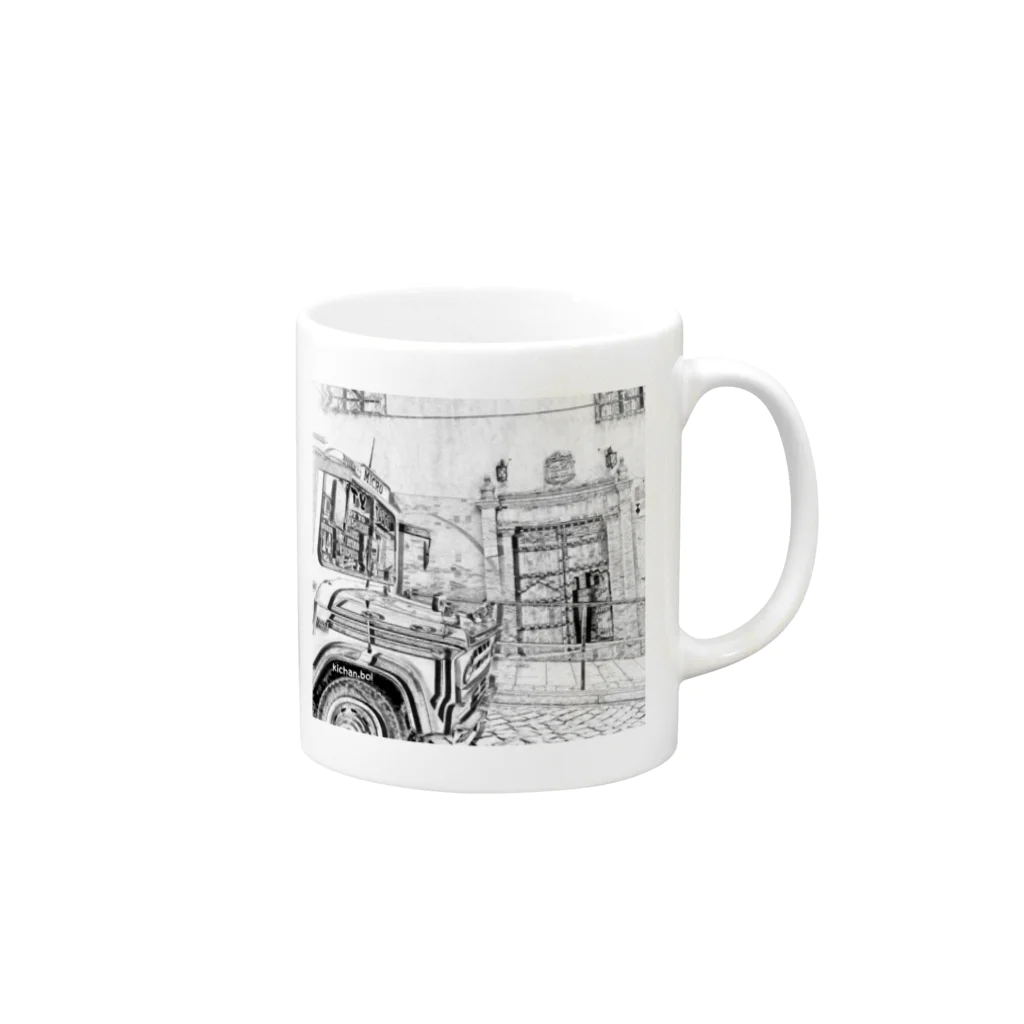 ボリビアのきーちゃん公式ショップ@スズリ店のラパス編1 Mug :right side of the handle