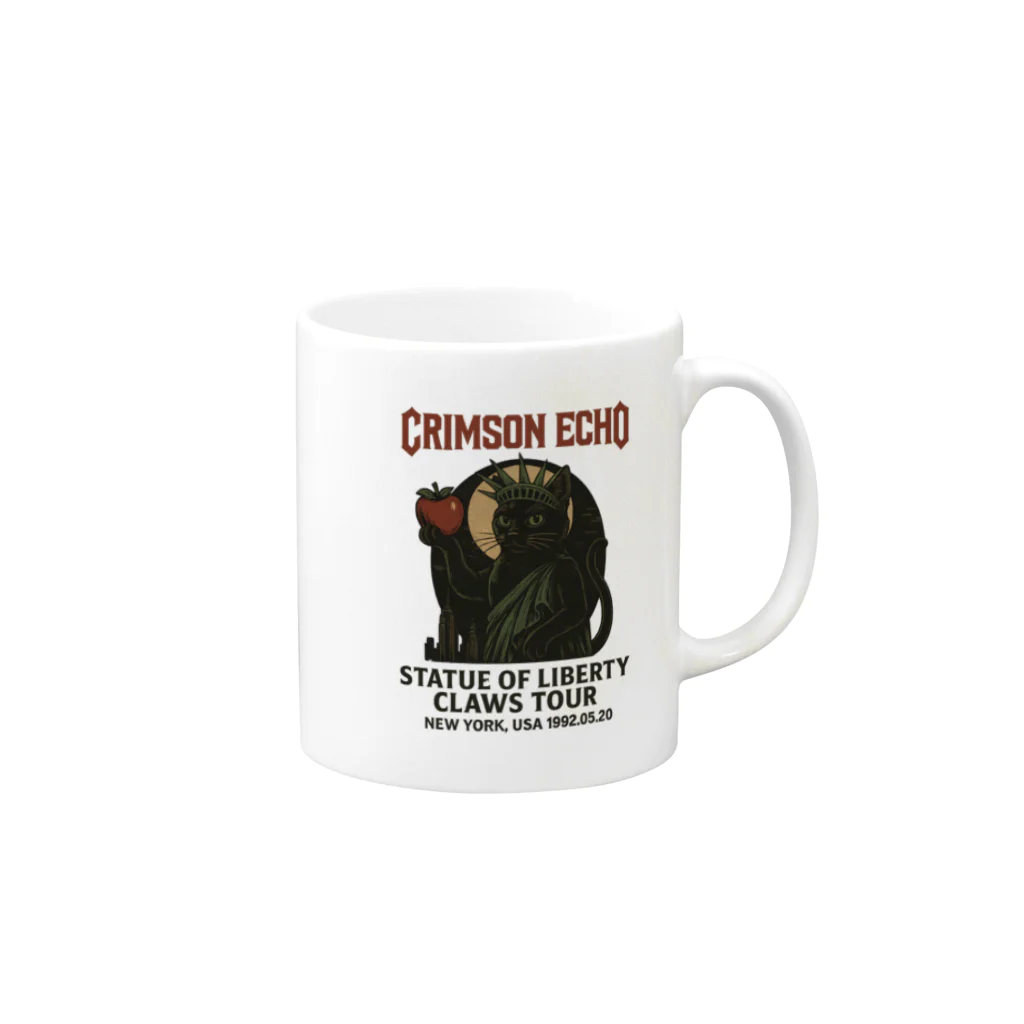 CRIMSON ECHOのSTATUE OF LIBERTY CLAWS TOUR 1992 Mug :right side of the handle
