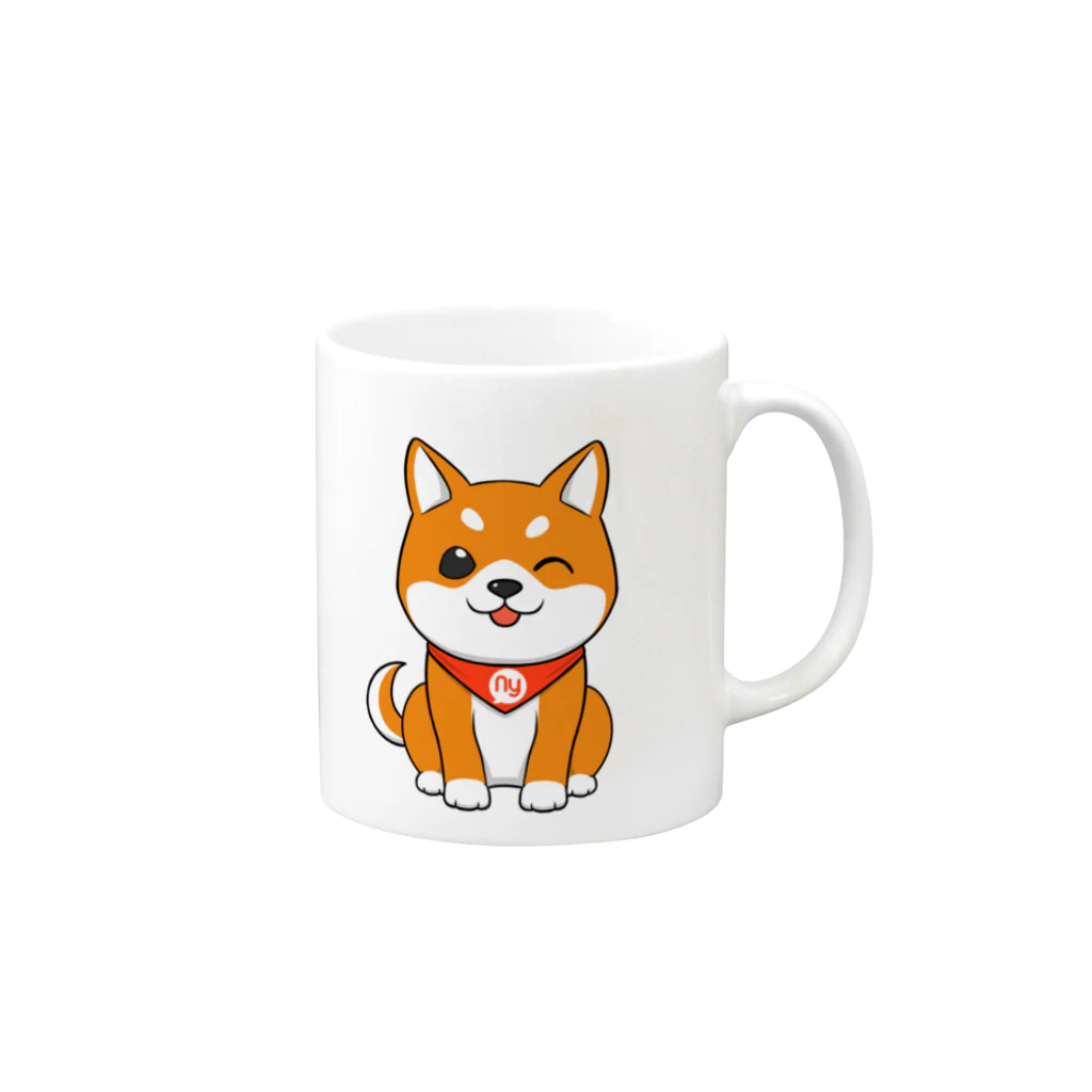 NihongoYouの柴犬ウィンク Mug :right side of the handle