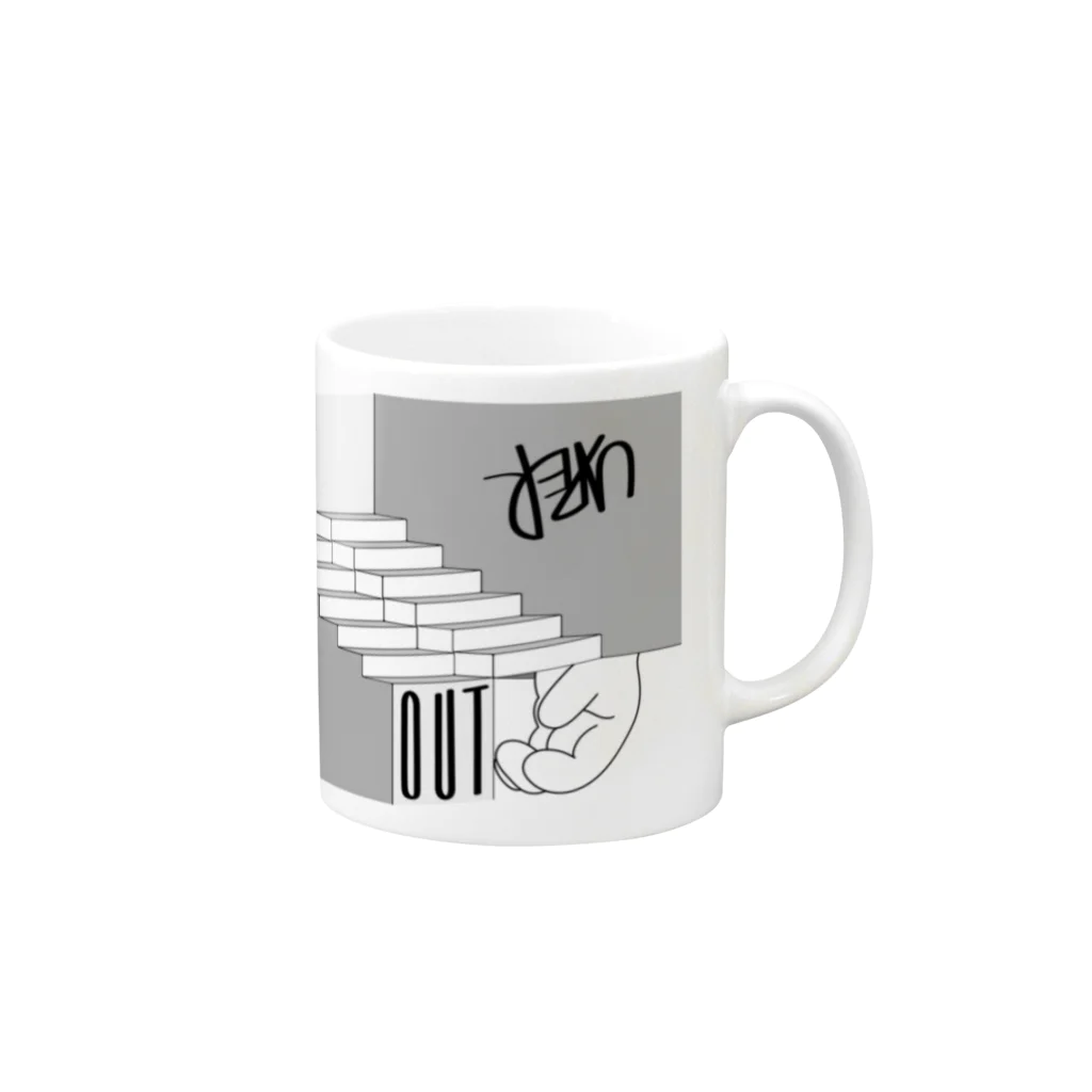 煩悩崙毛のUNDER？ Mug :right side of the handle