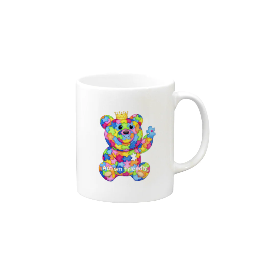 happy_autismのhalokuma （ハロクマ- A） Mug :right side of the handle