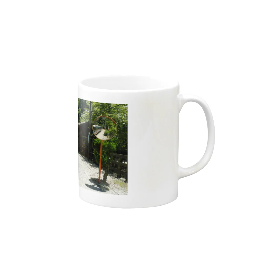 だるまの駅舎と線路と… Mug :right side of the handle